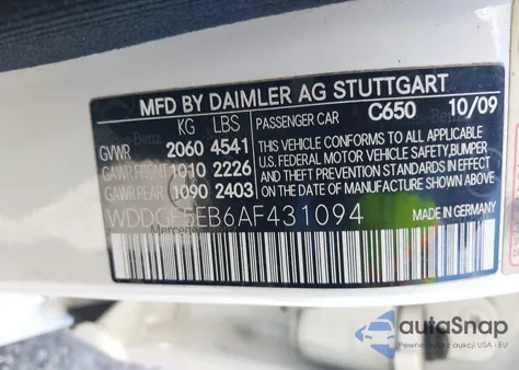 2010 Mercedes-Benz C 300 Luxury/Sport из США, поврежденный, VIN WDDGF5EB6AF431094